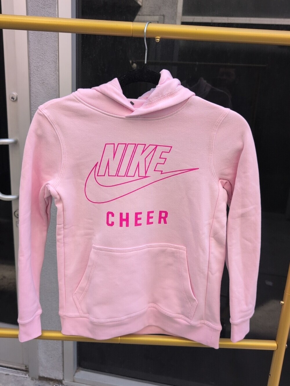 Boys Pink Nike Cheer fleece pullover Hoodie Size Medium NWT